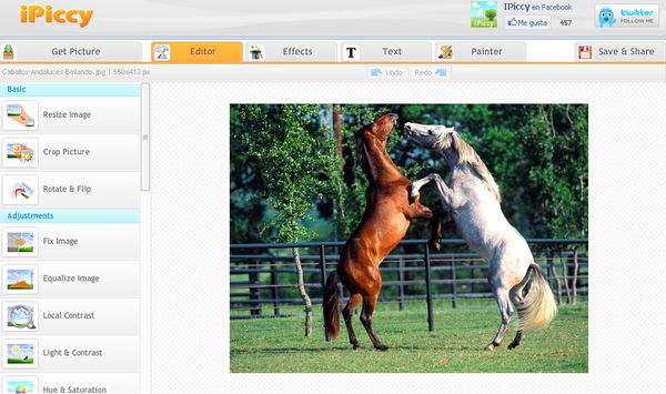 iPiccy iPiccy, un excelente editor de imágenes gratuito y online