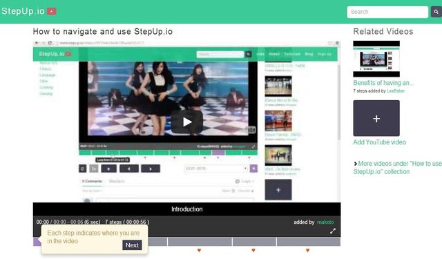 StepUp StepUp, utilidad web para dividir vídeos y compartir los fragmentos