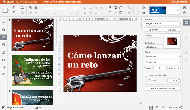 OnlyOffice - ejemplo de presentación OnlyOffice ejemplo de presentación OnlyOffice: completa suite ofimática online y gratuita