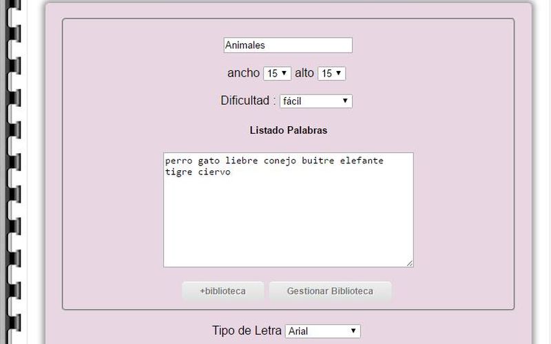 Crear sopa de letras de 20 palabras en word