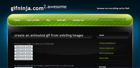 gifninja, crea gif animados online