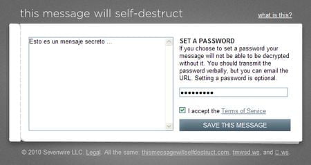 This Message Will Self-Destruct, Envia mensajes confidenciales
