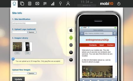 Mobi10, crea tu web para móviles en 10 minutos