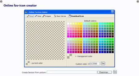 Online fav-icon creator, Crea un favicon para tu web
