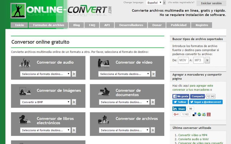 online-ConVert: conversor online para todo tipo de archivos