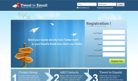 Tweet to Email, Envia tus tweets por email a amig@s que no usan Twitter