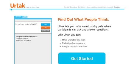 Urtak, Crea encuestas para tu web o blog