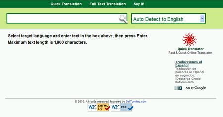 Quick Translation, Traductor online que te enseña a pronunciar
