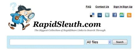 Rapidsleuth, Buscador de archivos en Rapidshare