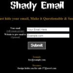 Shady Email, Correo desechable para evitar spam