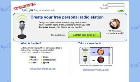 byo.fm, Crea tu radio personalizada
