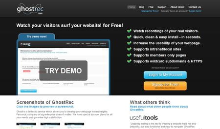 GhostRec, Graba la actividad de los visitantes de tu web