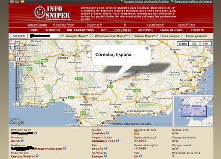 Info Sniper, App web para localizar una ip en el mapa