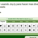 Joy.ly, Incluye emoticonos y simbolos en tus tweets