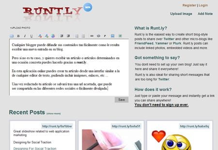 runt.ly, crea artículos sin tener un blog