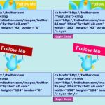 Twtbutton.com, Coleccion de originales botones de "follow me"