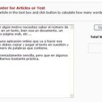 Word Counter, Aplicacion online para contar cuantas palabras hay en un texto