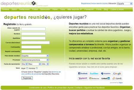 Deportes reunidos, Encuentra compañer@s para practicar un deporte
