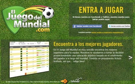Juego del Mundial de Sudafrica 2010, online y gratuito