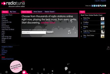 Radio Tuna, Otra forma de escuchar emisoras online