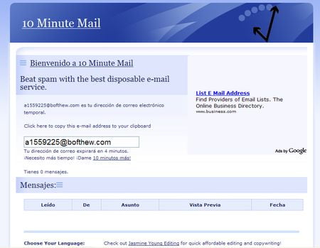 10 Minute Mail, Otro correo temporal para combatir el spam