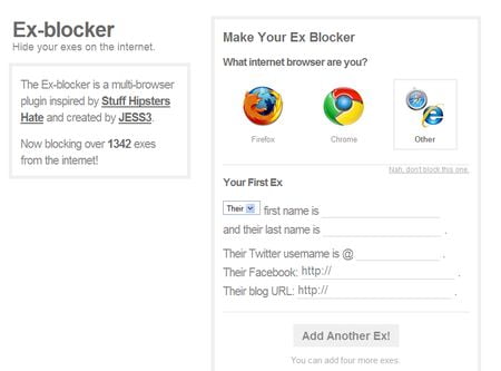 Ex-blocker, Borra cualquier rastro de tu Ex en internet