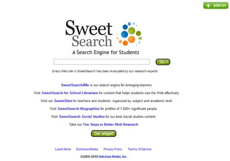 SweetSearch, El buscador para estudiantes