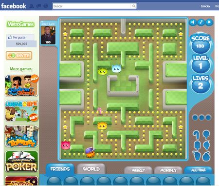 Waka-Waka, Divertido juego para Facebook basado en PacMan