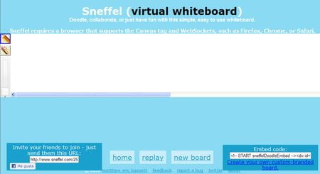 Sneffel, Pizarra virtual colaborativa y online