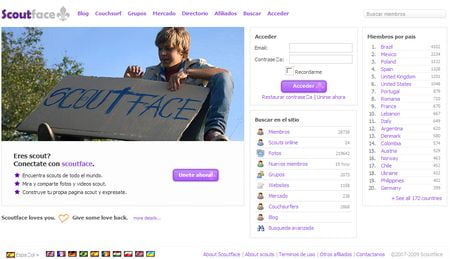 Scoutface, Red social para Scouts