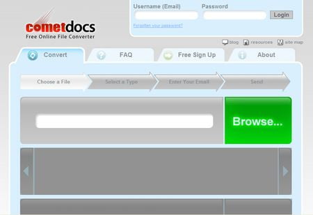 cometdocs, Conversor online para multiples formatos
