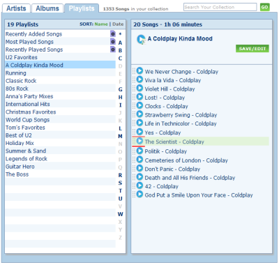 Audiogalaxy, Reproduce tu biblioteca musical desde la nube