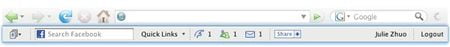 Facebook Toolbar, Tu red social favorita en una barra de tu navegador