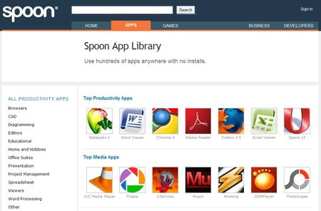 Spoon - Ejecuta aplicaciones sin tener que instalarlas, directamente desde tu navegador