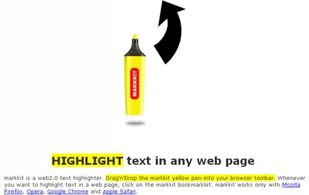 Markkit, rotulador virtual para subrayar textos en tu navegador