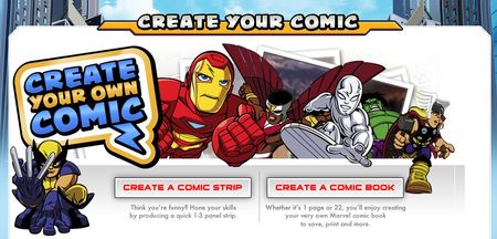 Crea comics con personajes de Marvel, online y gratis