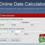 Date Calculator, App online para calcular dias entre dos fechas