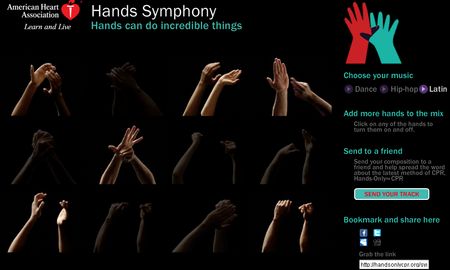 Hands Symphony, Crea musica online con chasquidos de manos
