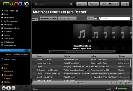 Musicuo: Un Spotify online que se basa en HTML5