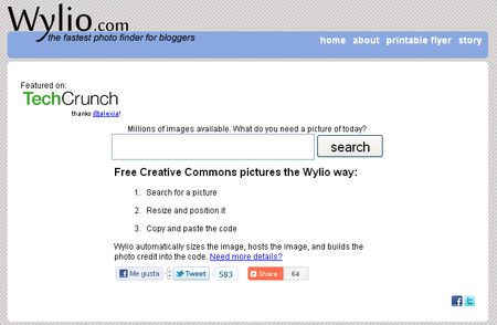Wylio, Buscador de imagenes con licencia Creative Commons