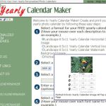 Yearly Calendar Maker, Crea calendarios personalizados para imprimir