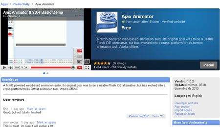 Ajax Animator, Crea animaciones desde tu navegador Chrome