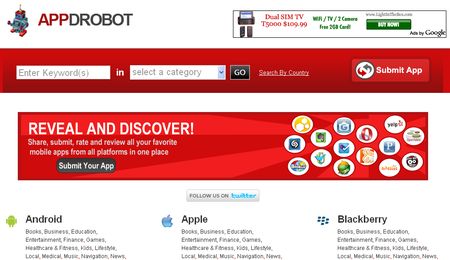 APPDROBOT, Directorio de aplicaciones para moviles