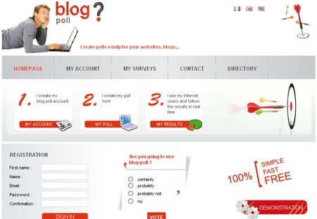 Free Blog Polls, crea encuestas para tu blog o web rápida y fácilmente