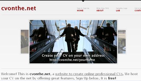 cvonthe.net, Tu curriculum en la nube