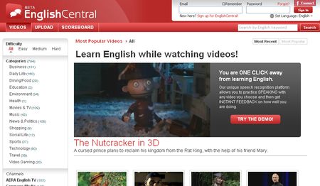 EnglishCentral, Mejora la pronunciacion de tu ingles