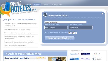 ExprimeHoteles, Comparador de precios para Hoteles