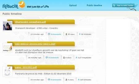FileSocial, Comparte archivos en Twitter