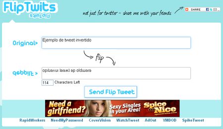 FlipTwits, Haz tus tweets mas divertidos invirtiendolos