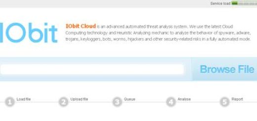IObit Cloud, Analiza ficheros sospechosos con este Antivirus online